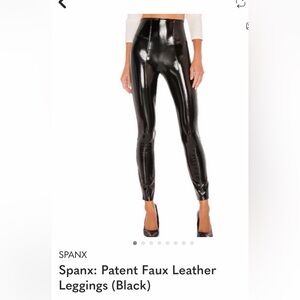 SPANX Shiny Black Faux Leather Leggings